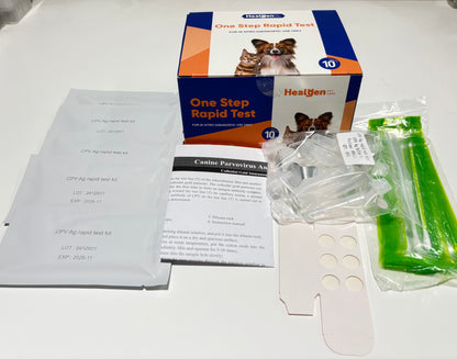XSure - Kit de test rapide de détection de l'antigène du parvovirus chez les chiens, 10 tests